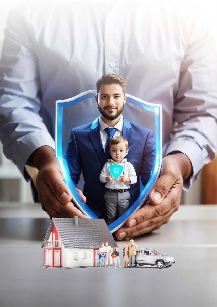 Insurance Concept Illustration showing protection and security